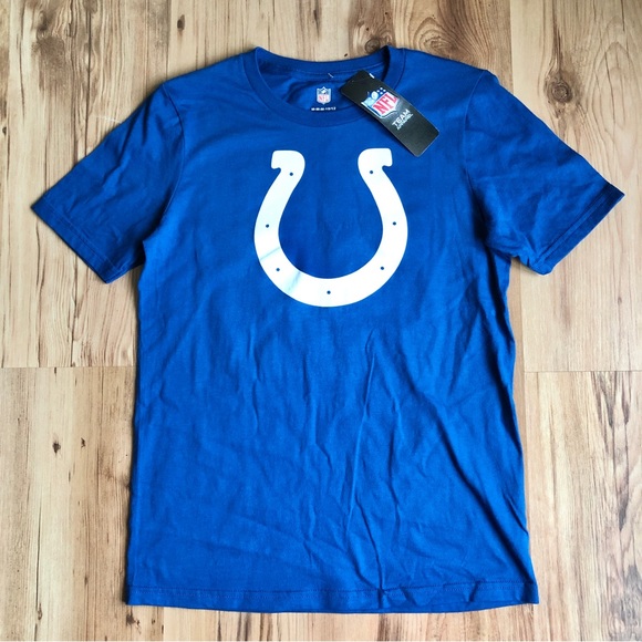 NEW NFL Indianapolis Colts T Shirt FOR THE SHOE Blue Medium 10-12 Youth Boy’s - Picture 4 of 16